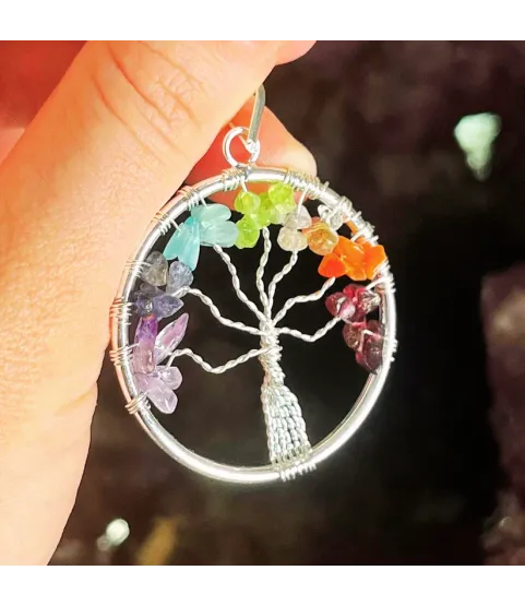 7 Chakra Crystal Stone Tree Dollar