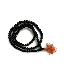 Black Obsidian Jaap Mala – 8MM • 108 Beads