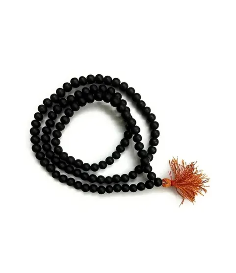 Black Obsidian Jaap Mala – 8MM • 108 Beads