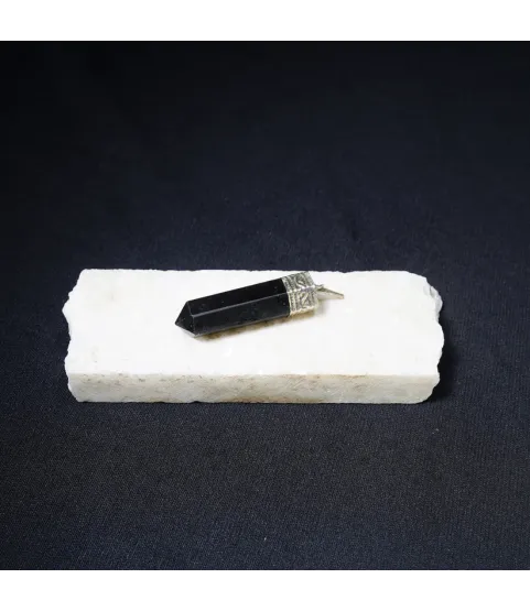 Black Tourmaline Pencil Pendant