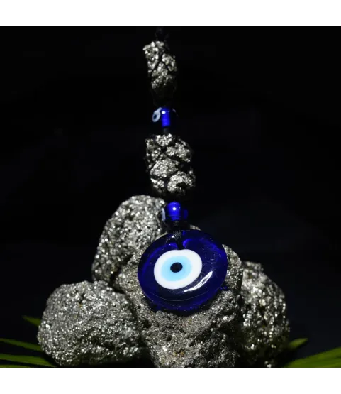 Pyrite Evil Eye Hanging