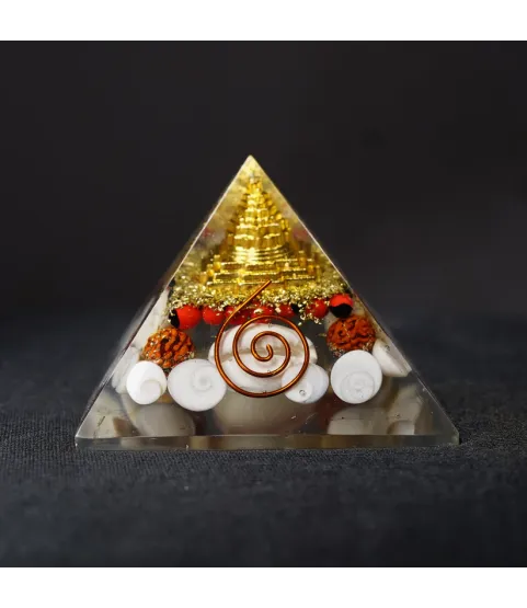 Laxmi Yantra Orgonite Pyramid( 3x3)