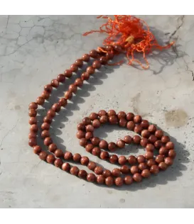 Red Goldstone Jaap Mala – 8MM • 108 Beads