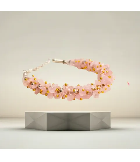 Rose Quartz Chips Bracelet