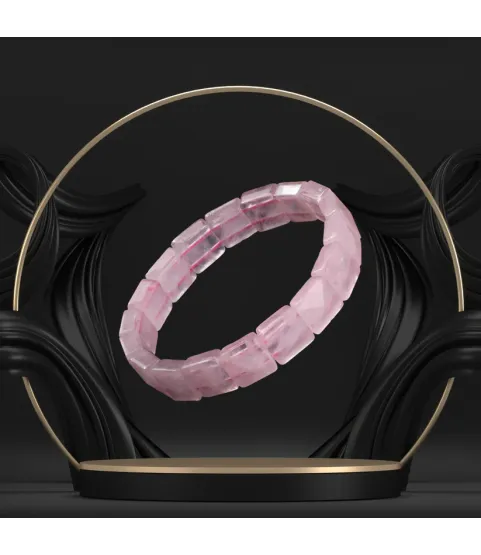 Rose Quartz Cubical Band