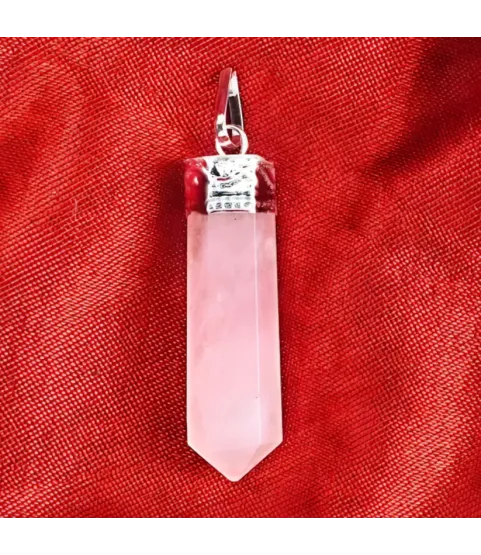 Rose Quartz Pencil Pendant