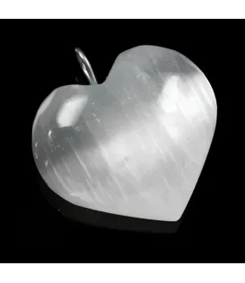 Selenite Heart Shape Pendant