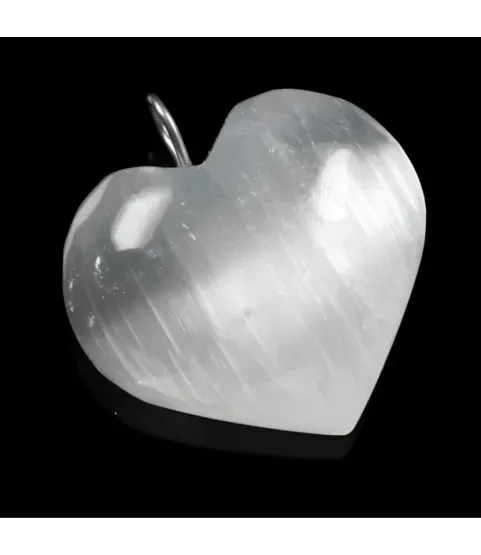 Selenite Heart Shape Pendant