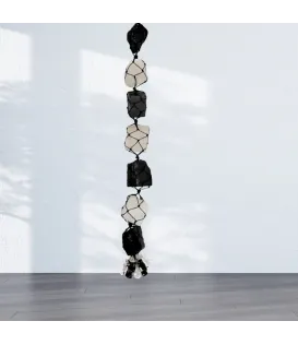 Selenite Turmoline with uncut Selenite Turmoline with uncut