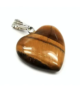 Tiger Eye Heart Shape Pendant