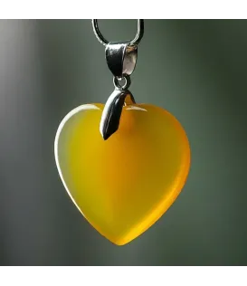 Yellow Aventurine Heart Shape Pendant
