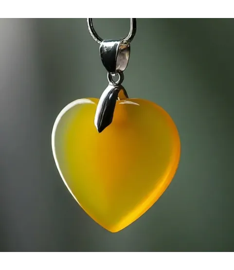 Yellow Aventurine Heart Shape Pendant
